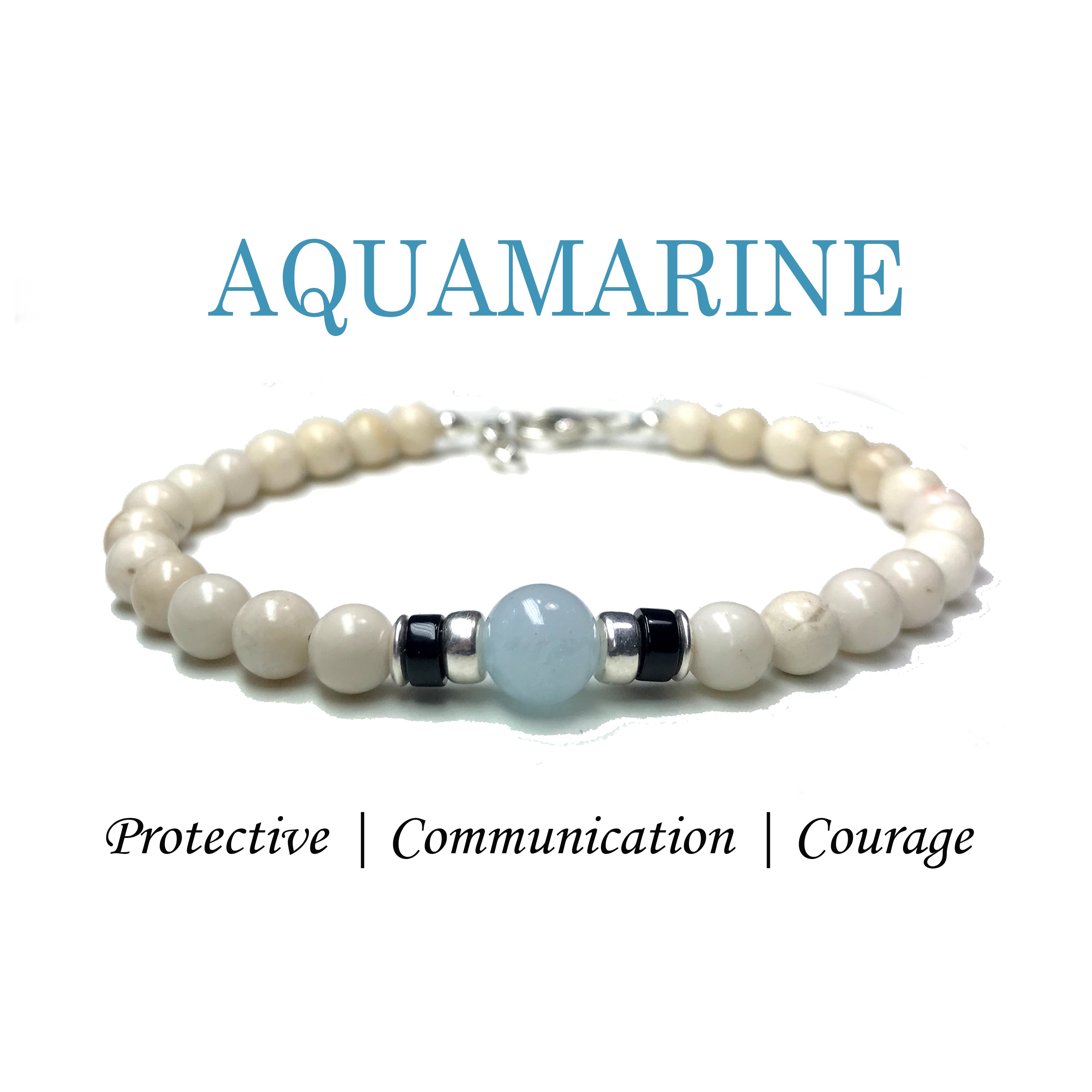 Custom listing Matte AQUAMARINE Healing Beaded Bracelet w/Rose Wood// on sale B.J.B.A.// MEN'S Bracelets// Healing Bracelet// MARCH Birthstone