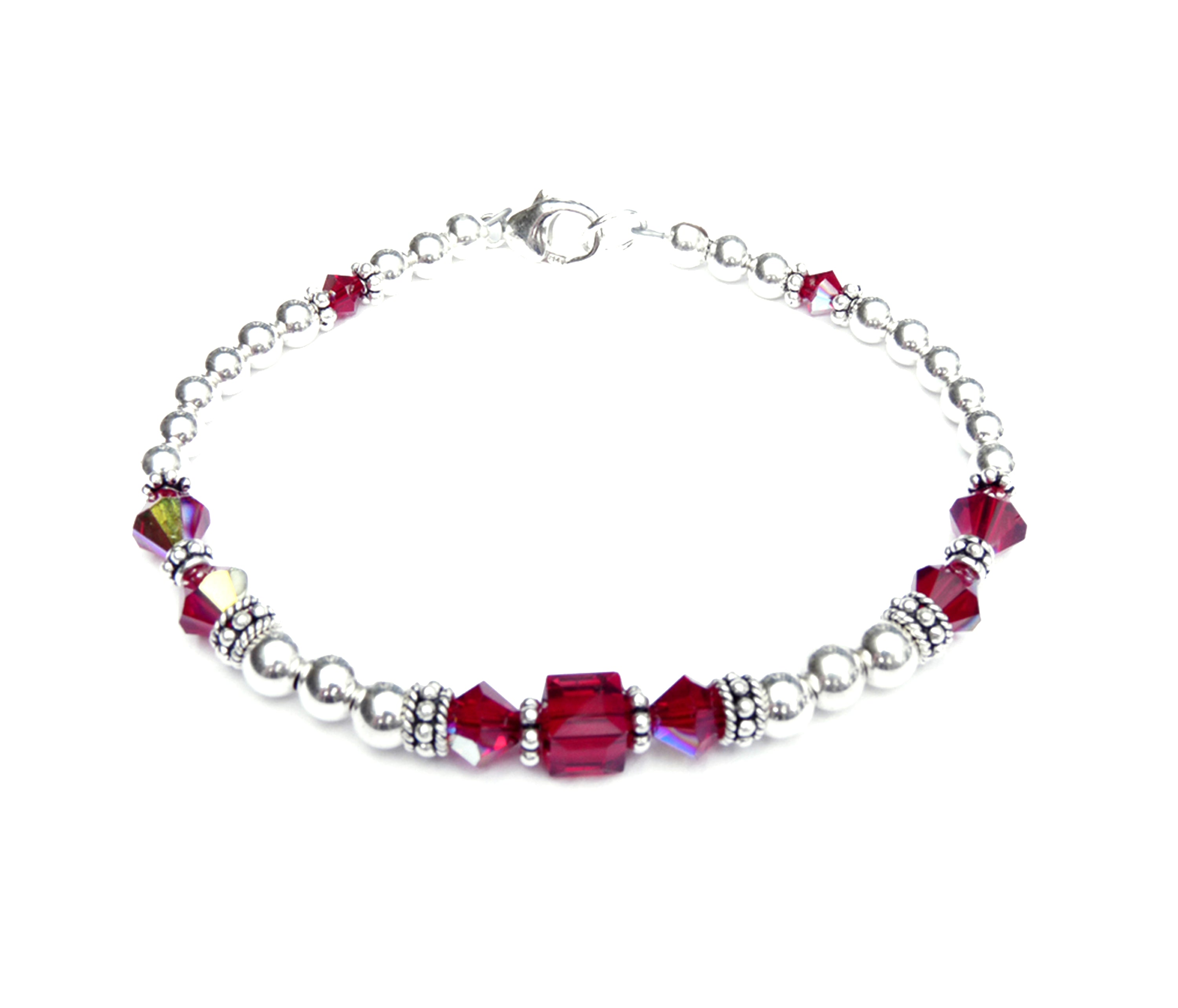Red lab created ruby 18k rose gold over silver bracelet 38.25ctw - AEH159 |  JTV.com