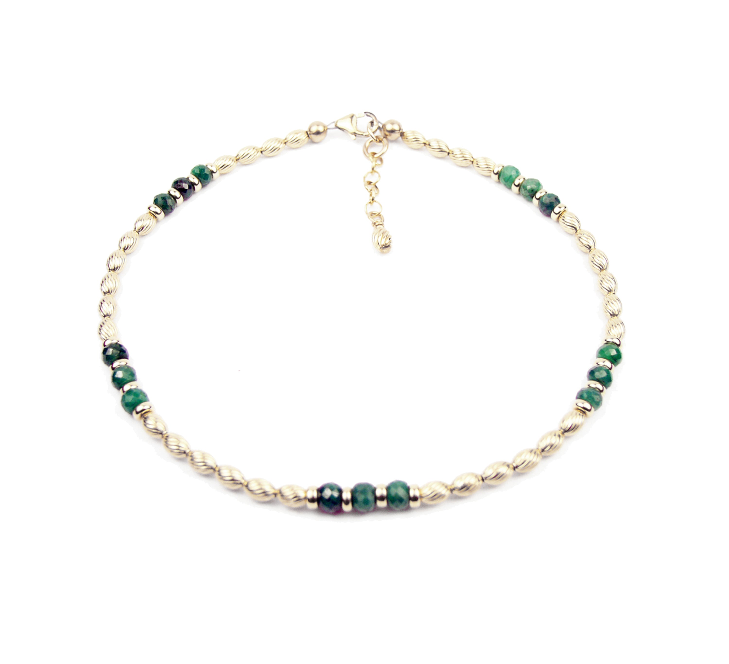 Emerald hot sale ankle bracelet