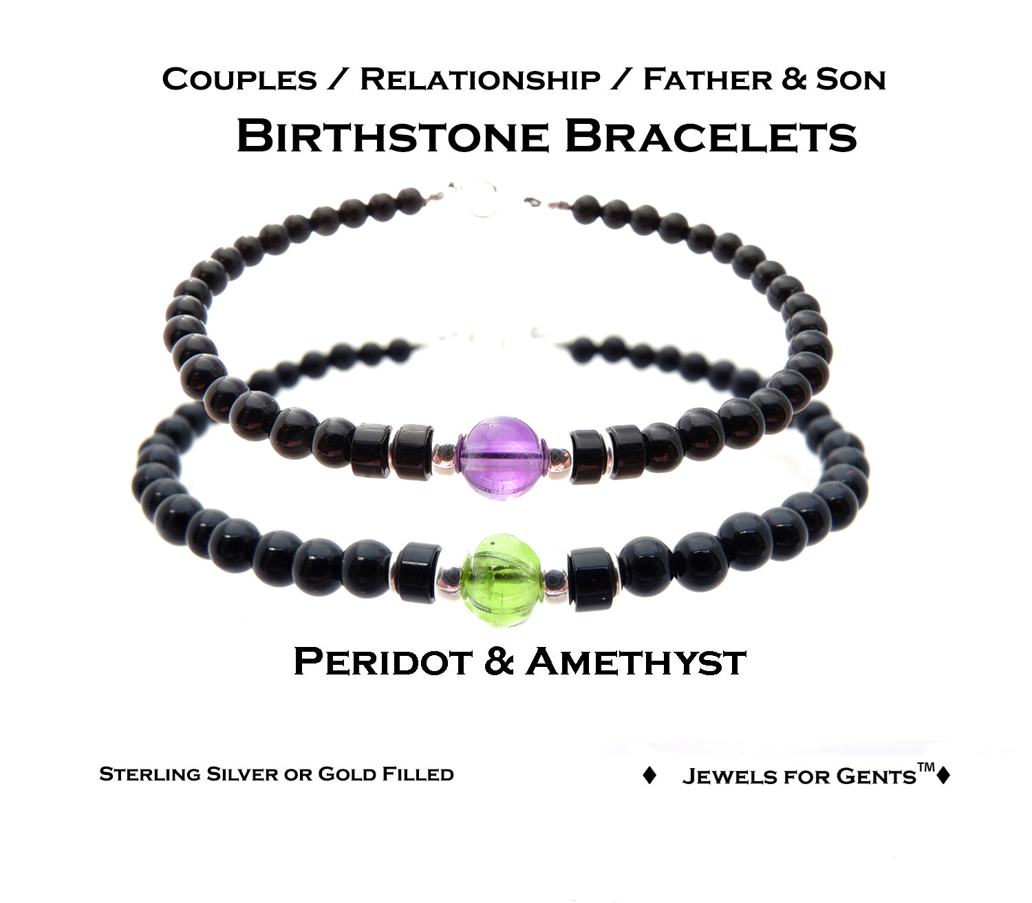 Couple on sale birthstone bracelets